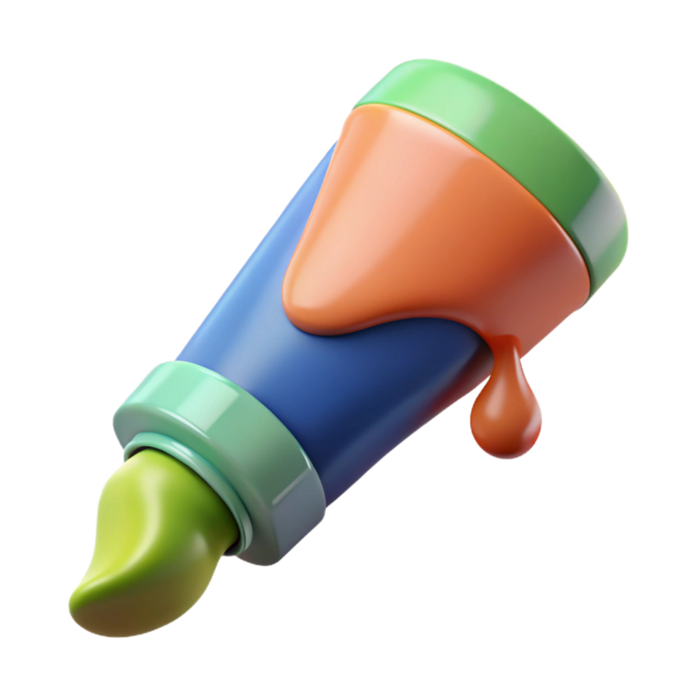 elegant traditional A tube of paint, squeezed out premium png