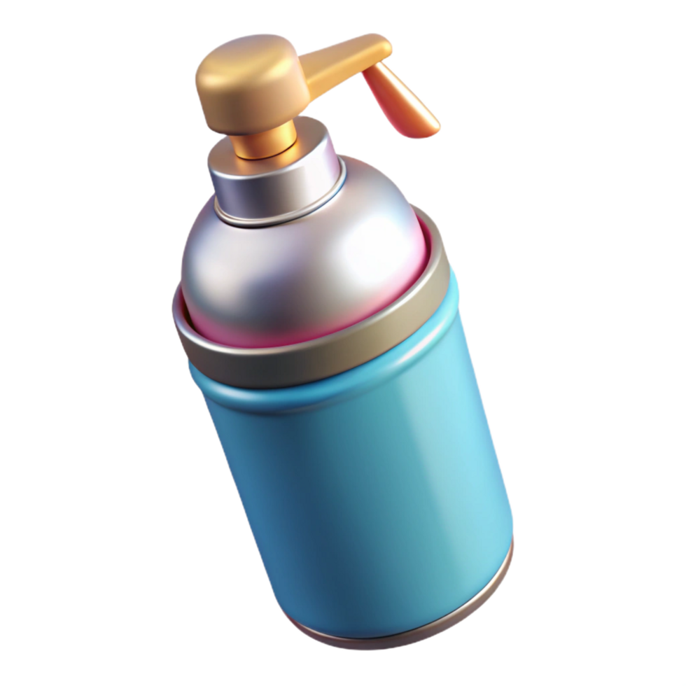 serene artistic A spray can with a nozzle high resolution png