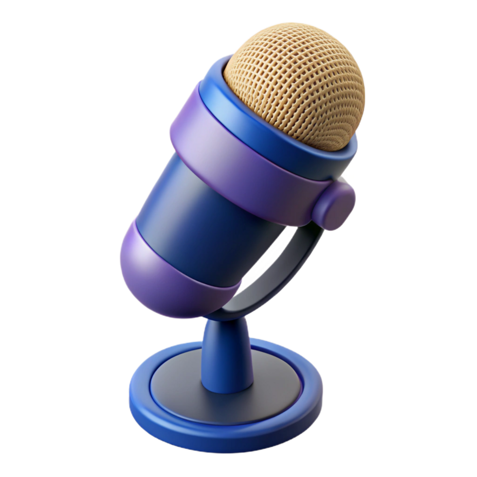 beautiful traditional A microphone, studio quality detailed png
