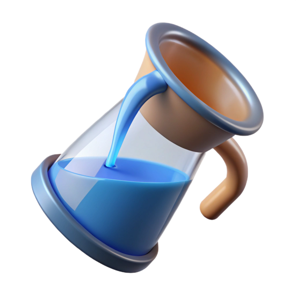 dramatic contemporary A beaker with a pouring spout high quality png