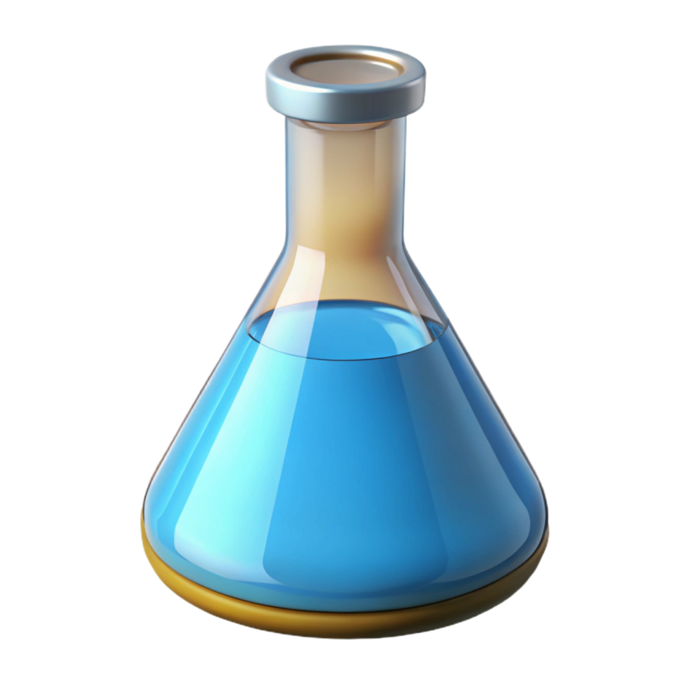 serene rustic A flask, Erlenmeyer style high resolution png
