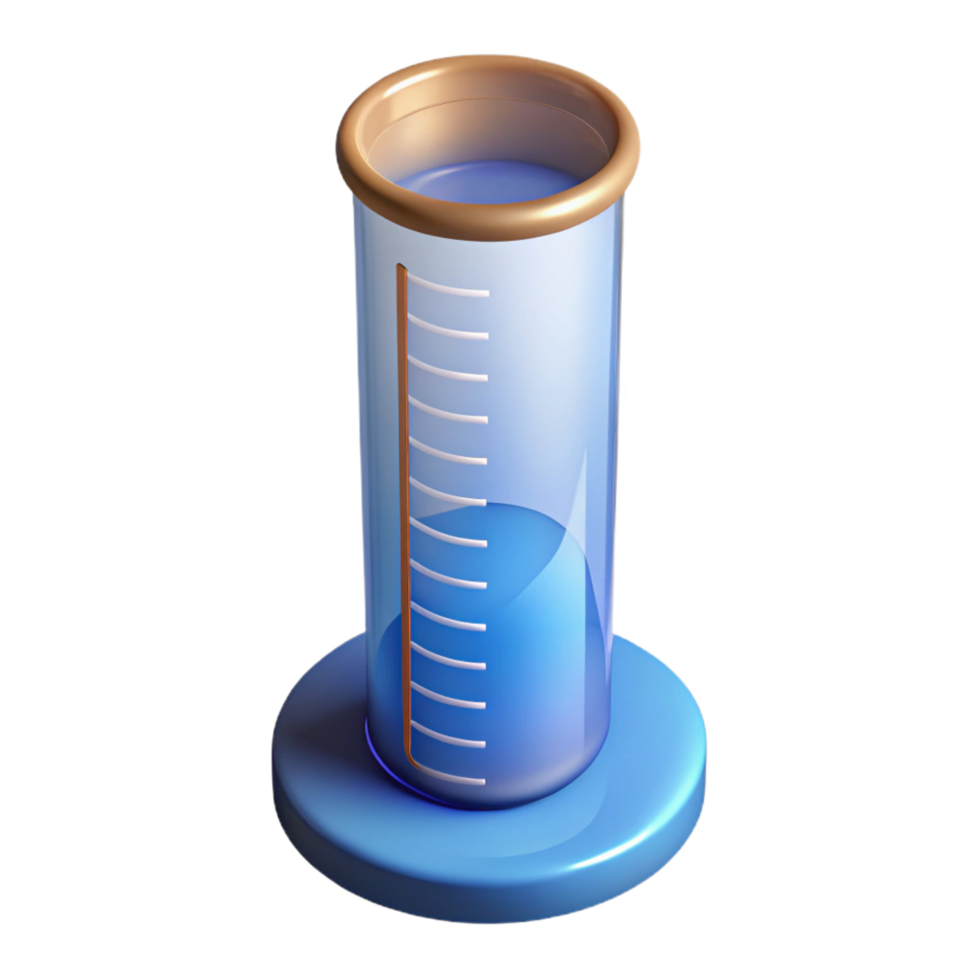 wonderful contemporary A graduated cylinder with markings premium png