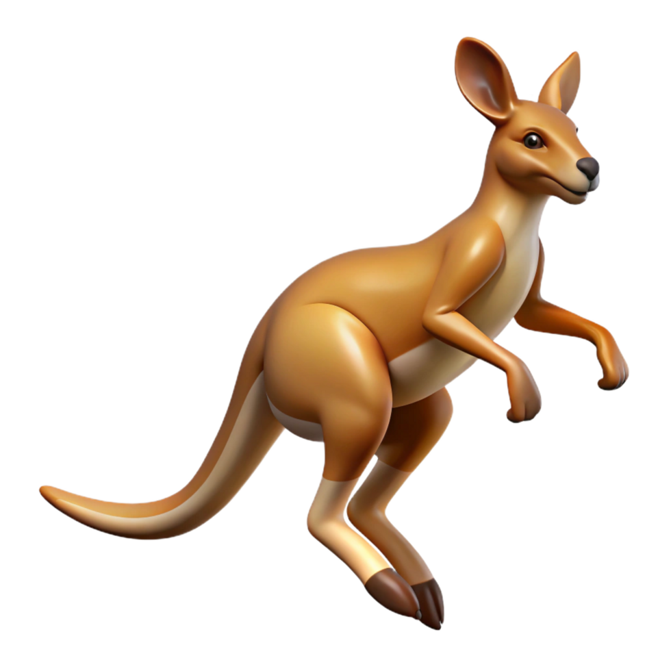 dramatic vintage A jumping Kangaroo, high quality png