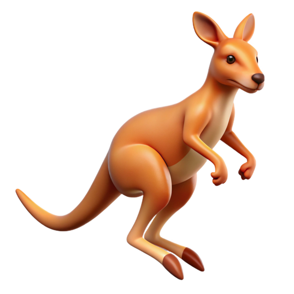 stunning creative A jumping Kangaroo, high resolution png