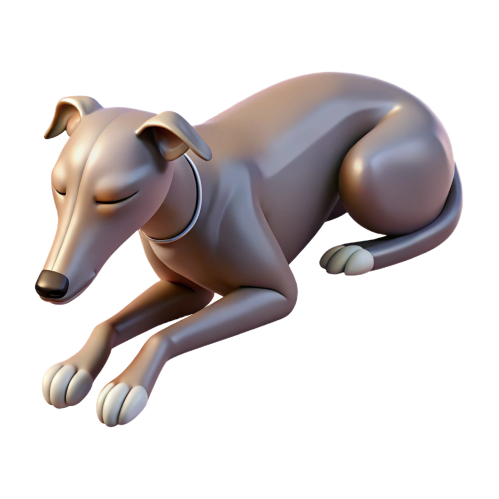 impressive rustic A sleeping Greyhound, 4K png