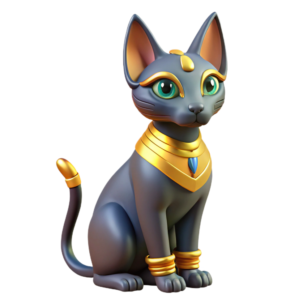 extraordinary modern Bastet, Egyptian cat goddess, protective, premium png