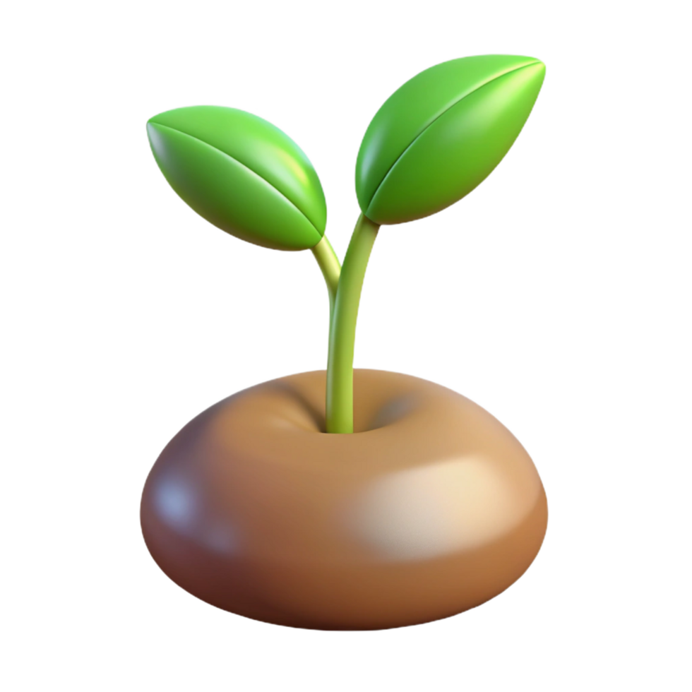 impressive abstract One sprouting seedling authentic png