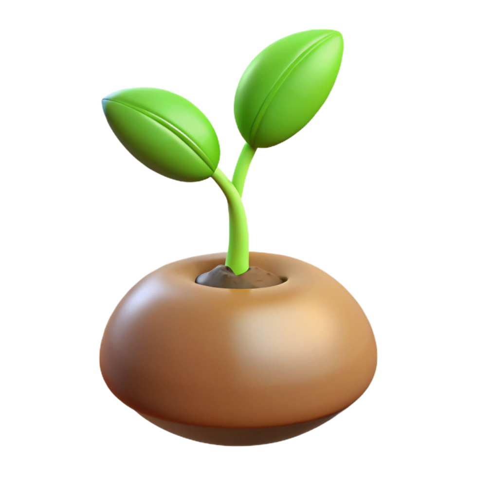 dramatic artistic One sprouting seedling detailed png