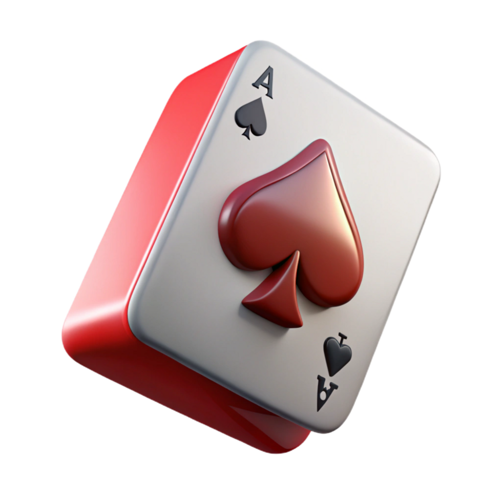 extraordinary classic A single playing card, the Ace of Spades, professional png
