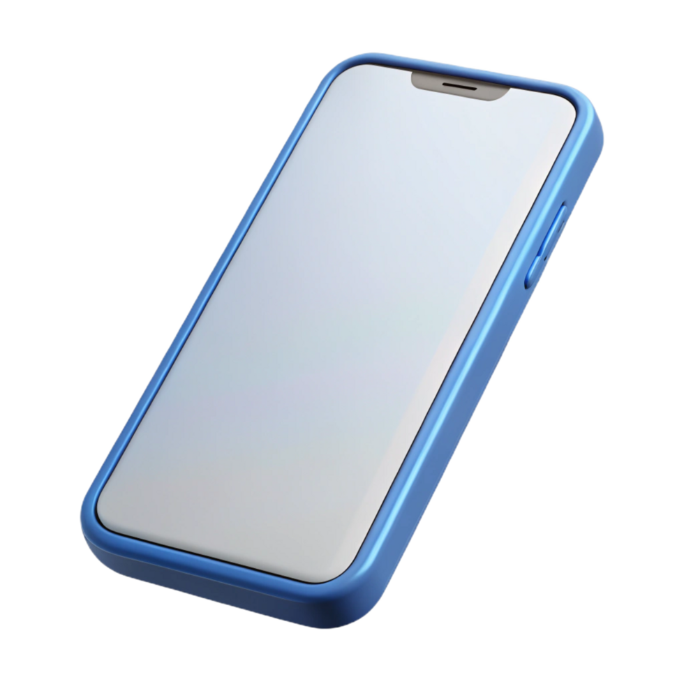 dramatic artistic A mobile phone with a blank screen, genuine png