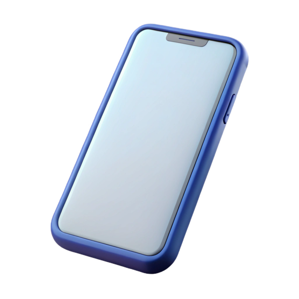 impressive abstract A mobile phone with a blank screen, premium png