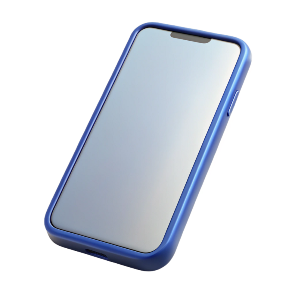 serene abstract A mobile phone with a blank screen, detailed png