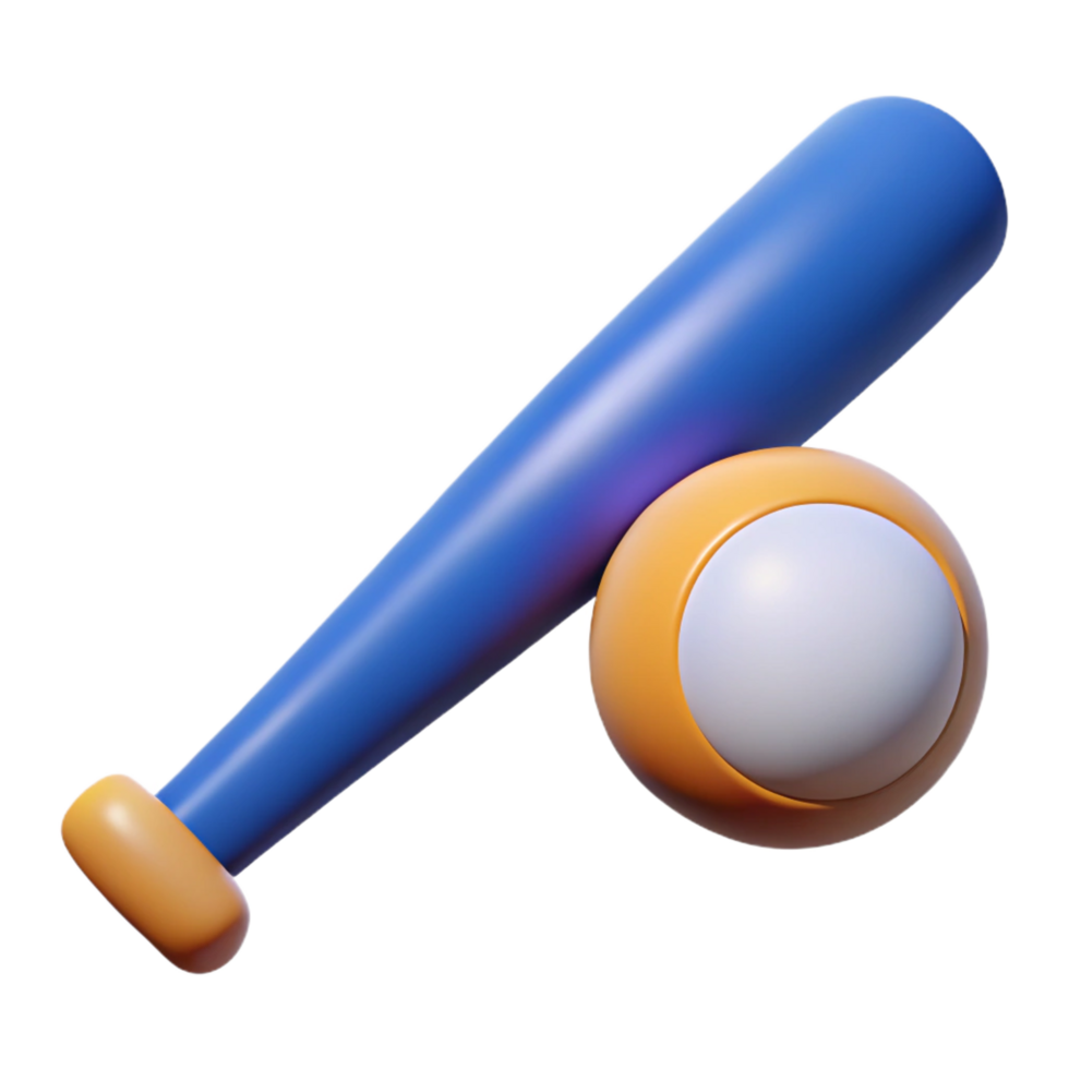 elegant traditional A baseball bat and ball, authentic png
