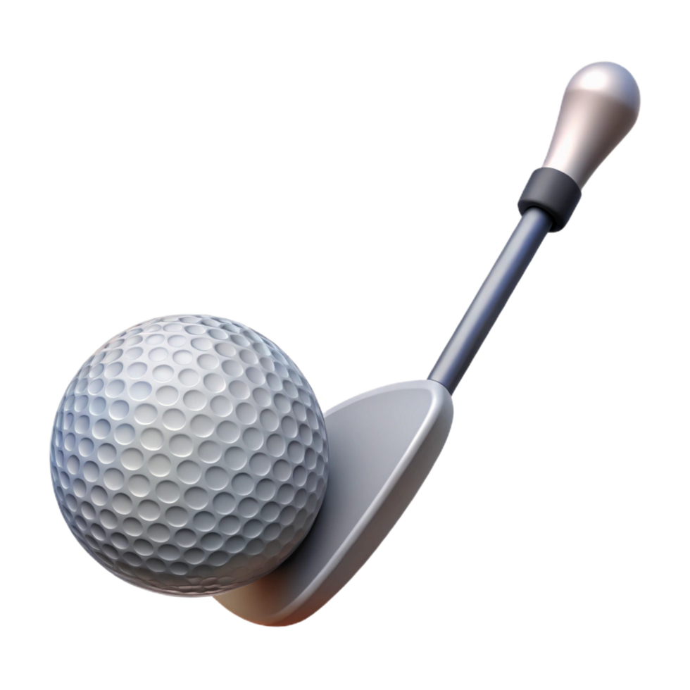 extraordinary vintage A golf club and ball, premium png