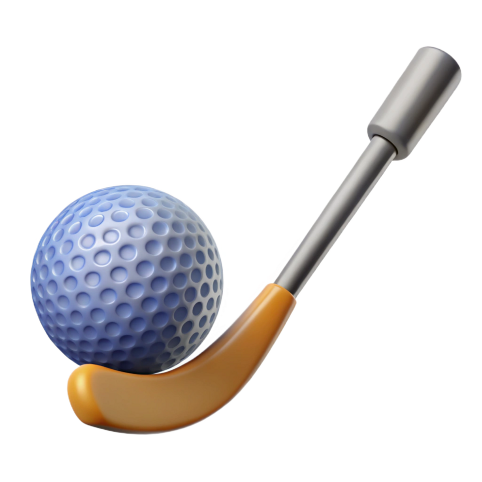impressive creative A golf club and ball, original png