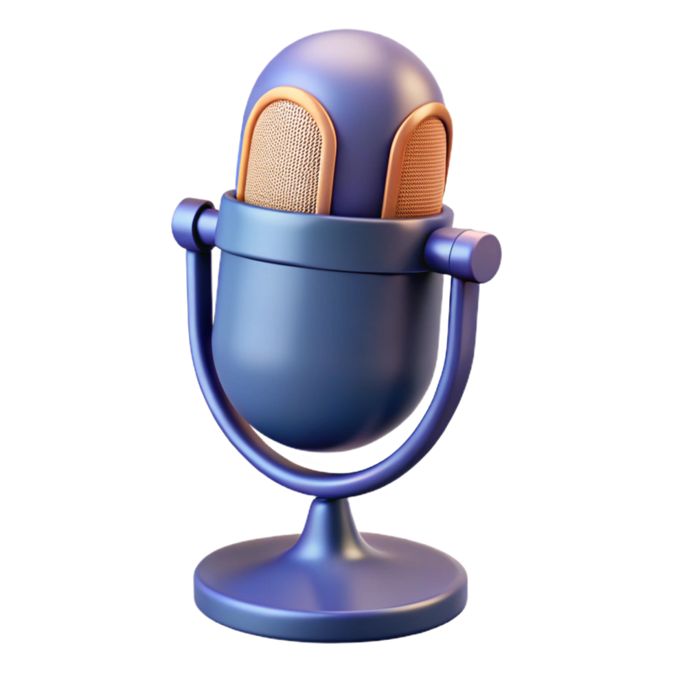 magnificent minimalist A microphone, classic design, high resolution png