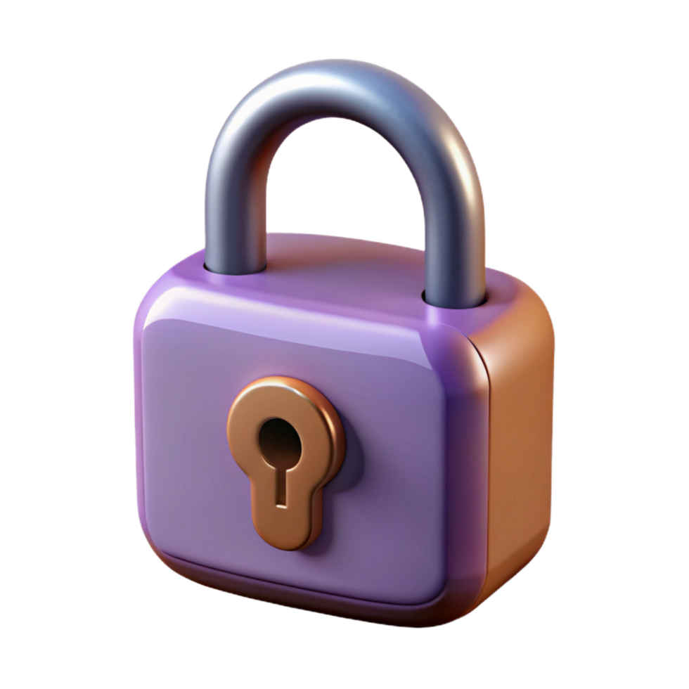 extraordinary rustic A padlock with a keyhole, authentic png