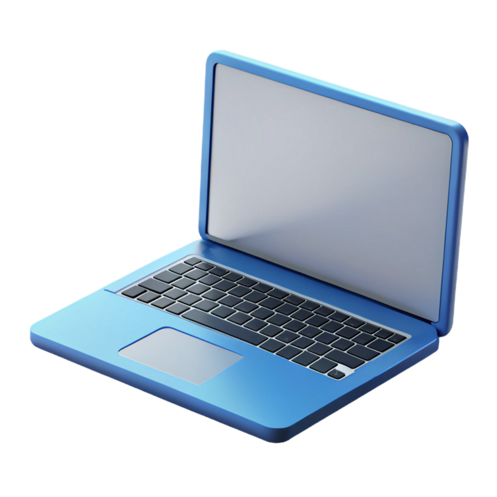 elegant vintage A laptop computer with a blank screen, authentic png