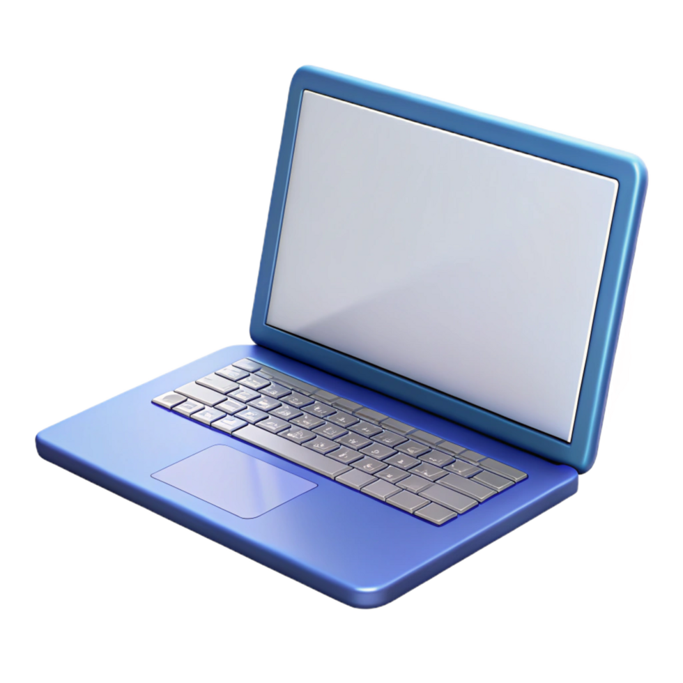 serene rustic A laptop computer with a blank screen, exclusive png