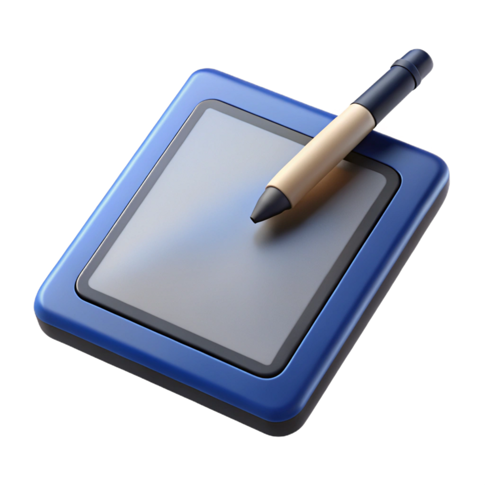 wonderful traditional A tablet computer with a stylus, original png