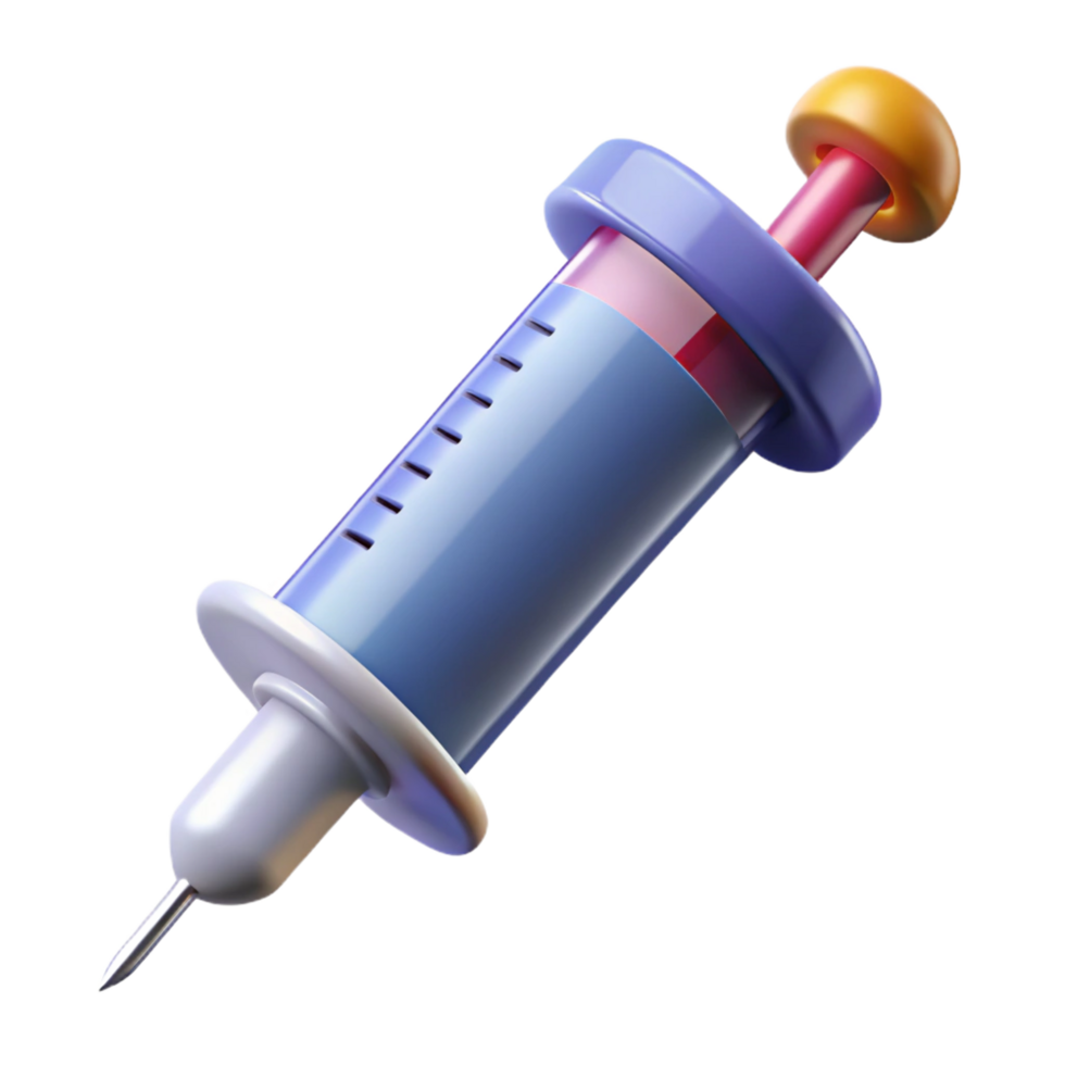 beautiful vintage A syringe with a needle, medical instrument, authentic png