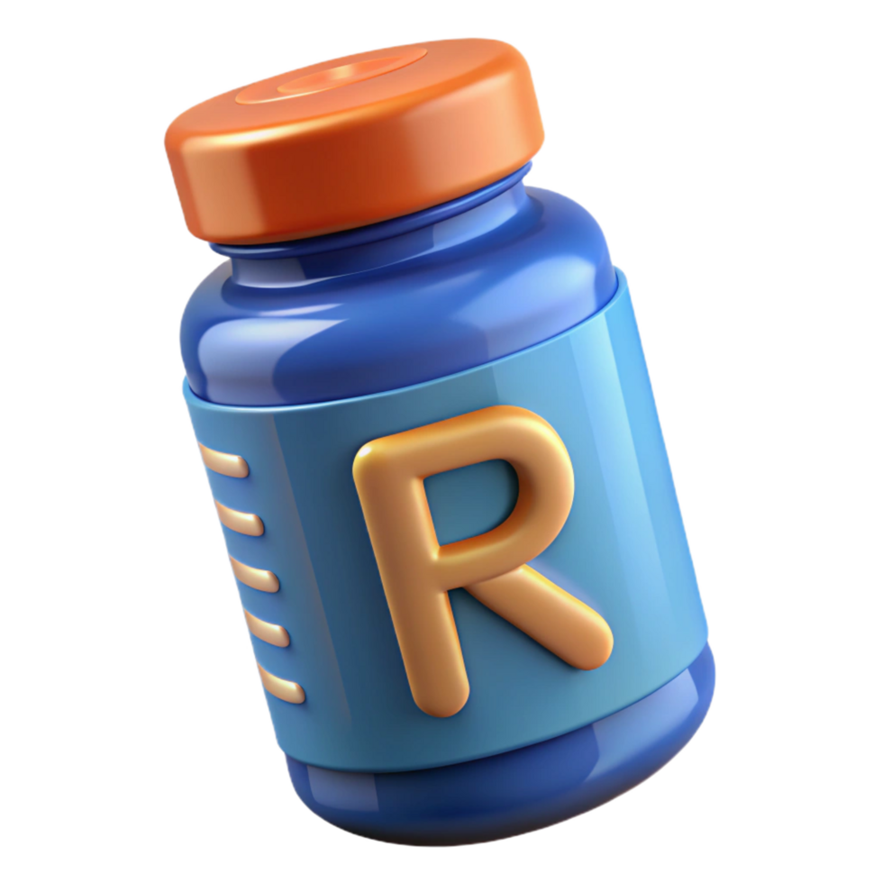 stunning vintage A pill bottle with prescription label, high resolution png