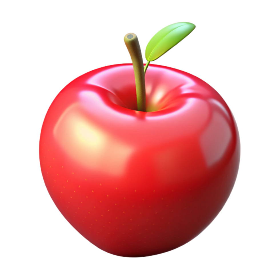 serene classic A red apple, ripe and shiny, high quality png
