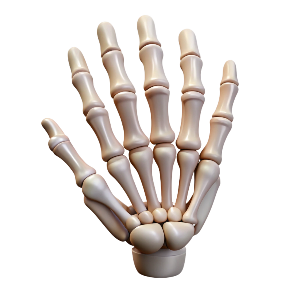 extraordinary artistic A skeleton hand, bony and detailed, original png