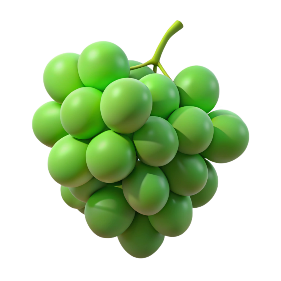 serene rustic A bunch of grapes, green and juicy, original png