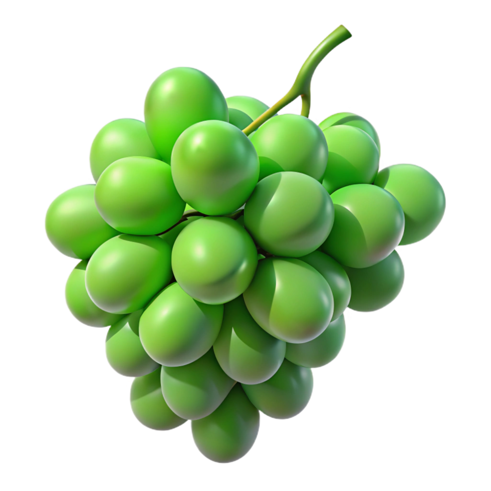 vibrant contemporary A bunch of grapes, green and juicy, high quality png