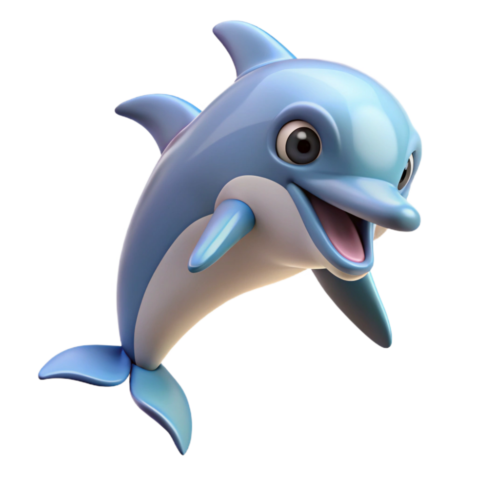 extraordinary modern A playful bottlenose dolphin leaping, original png