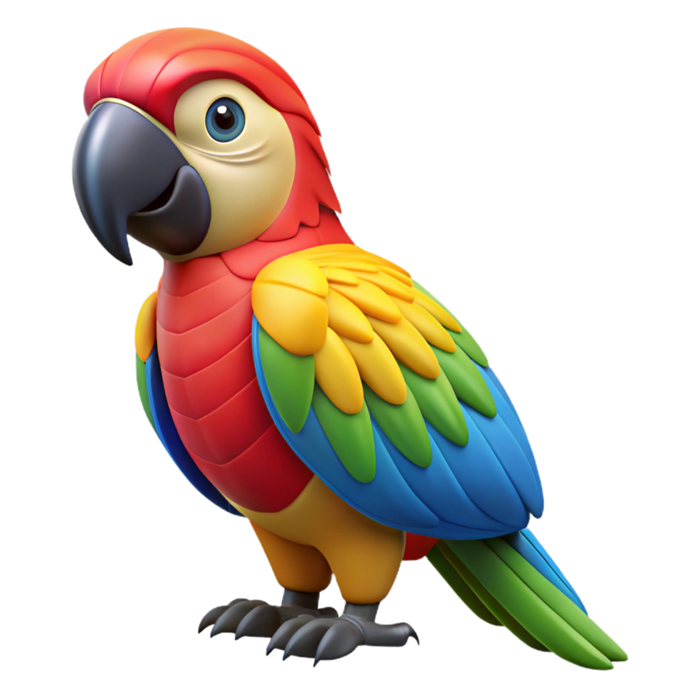beautiful modern A colorful macaw parrot, detailed png