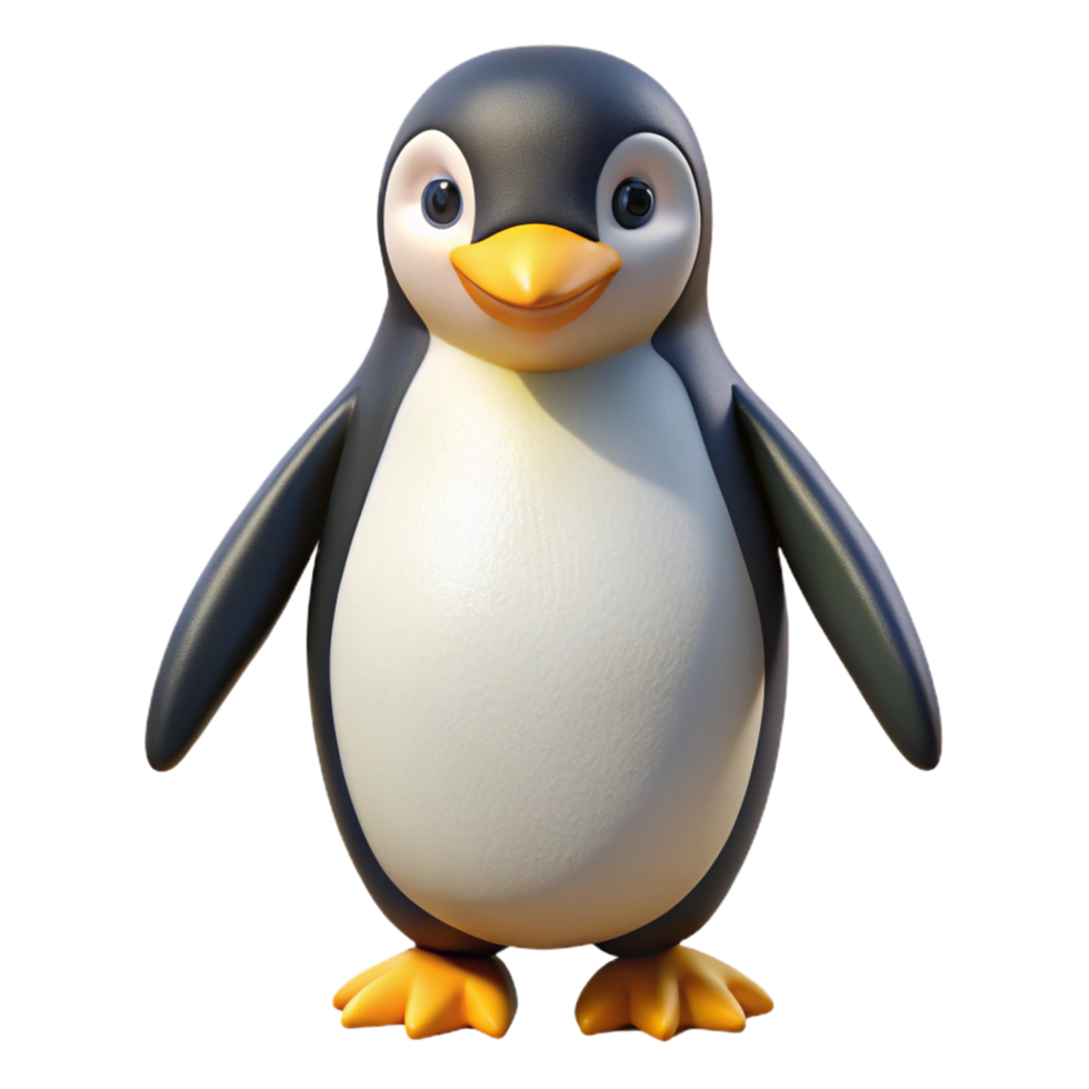 impressive vintage A waddling emperor penguin, genuine png