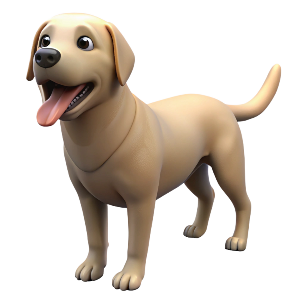 beautiful modern A barking Labrador Retriever, original png
