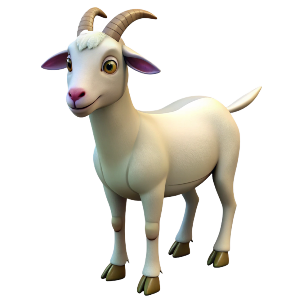 elegant traditional A bleating goat, 4K png