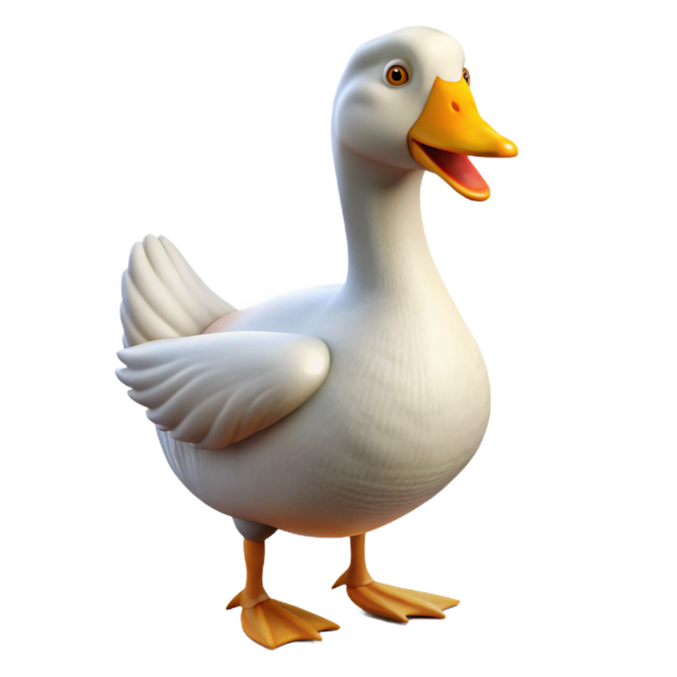 dramatic rustic A honking goose, authentic png