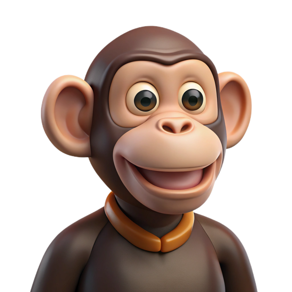 impressive traditional A chattering chimpanzee, detailed png