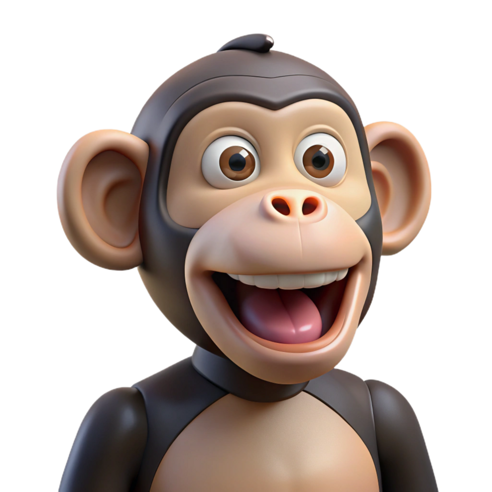 wonderful classic A chattering chimpanzee, high resolution png
