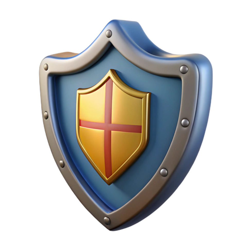stunning artistic A knight's shield, emblazoned with a coat of arms, exclusive png