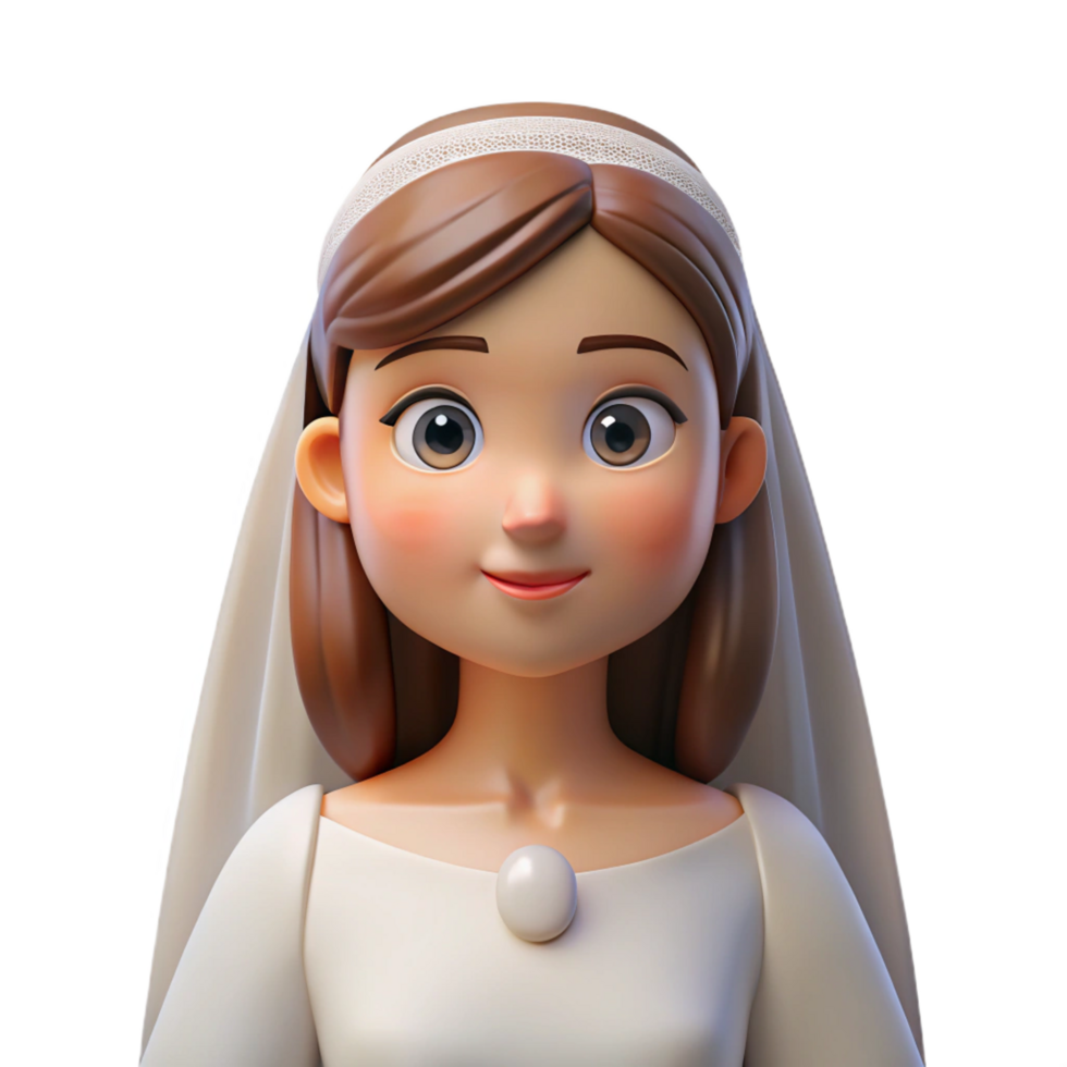 elegant creative Radiant bride, veil, detailed png