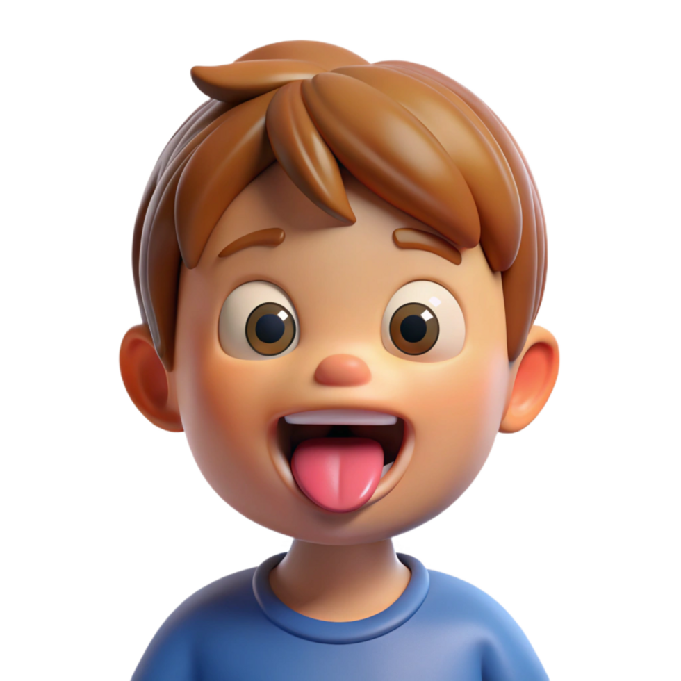 impressive contemporary Playful child, sticking out tongue, exclusive png