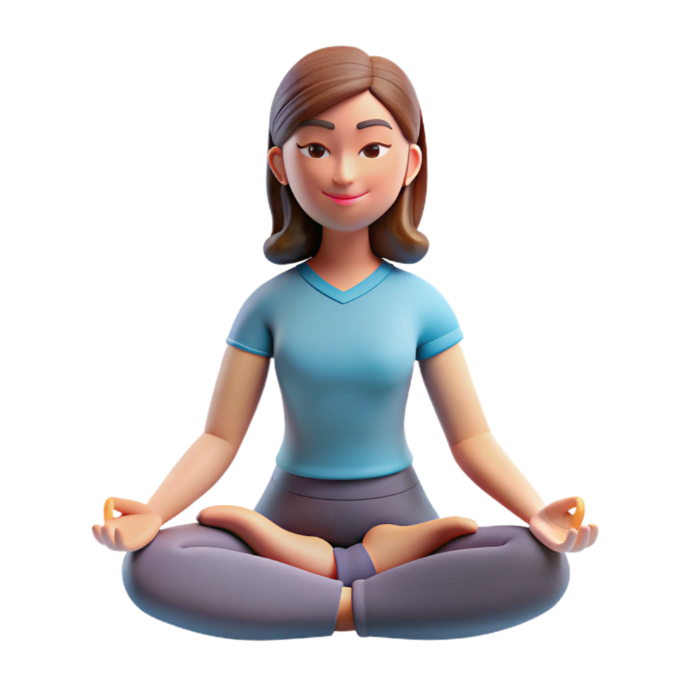 wonderful abstract Relaxed woman, meditating, high resolution png