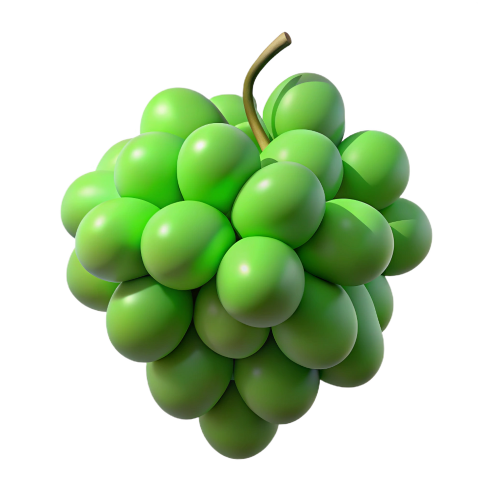 serene traditional Bunch of green grapes premium png