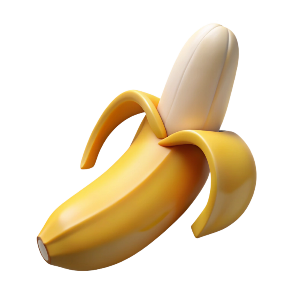 beautiful traditional Ripe banana peel partially open high resolution png