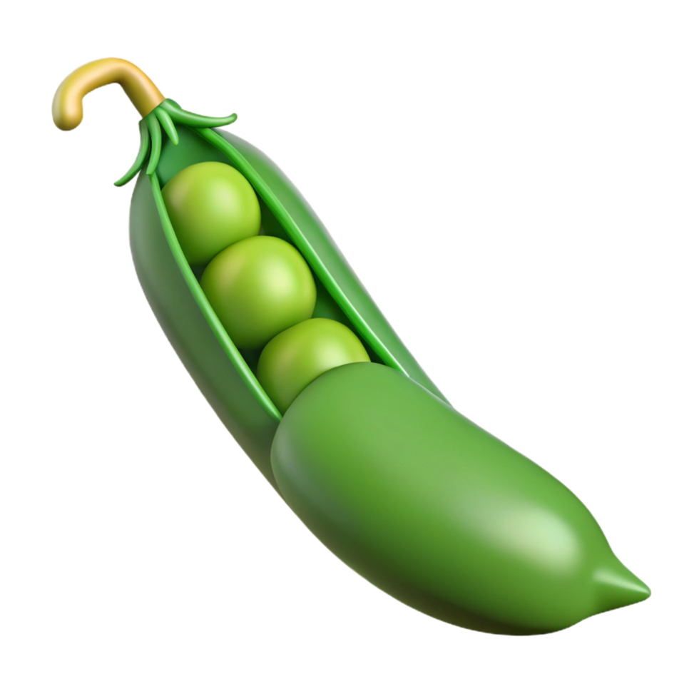extraordinary modern Single green pea pod 4K png