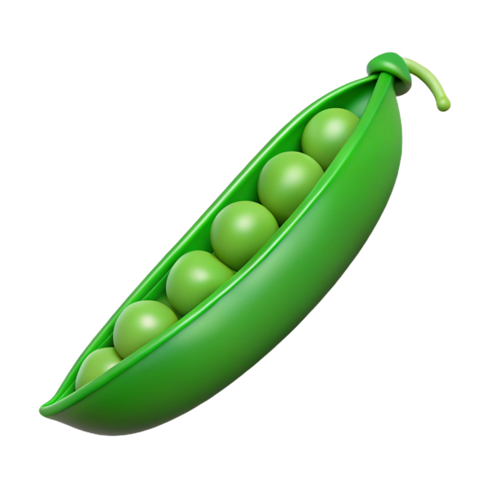 extraordinary minimalist Single green pea pod 4K png