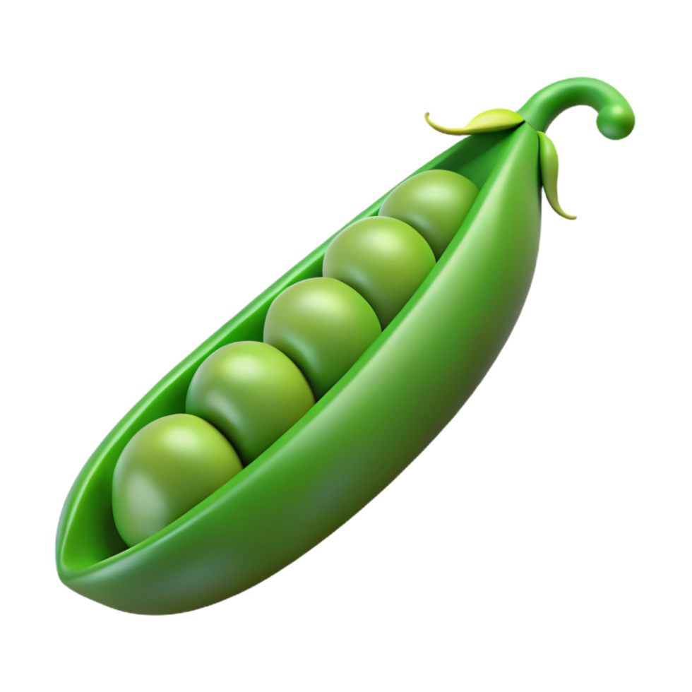 magnificent abstract Single green pea pod authentic png