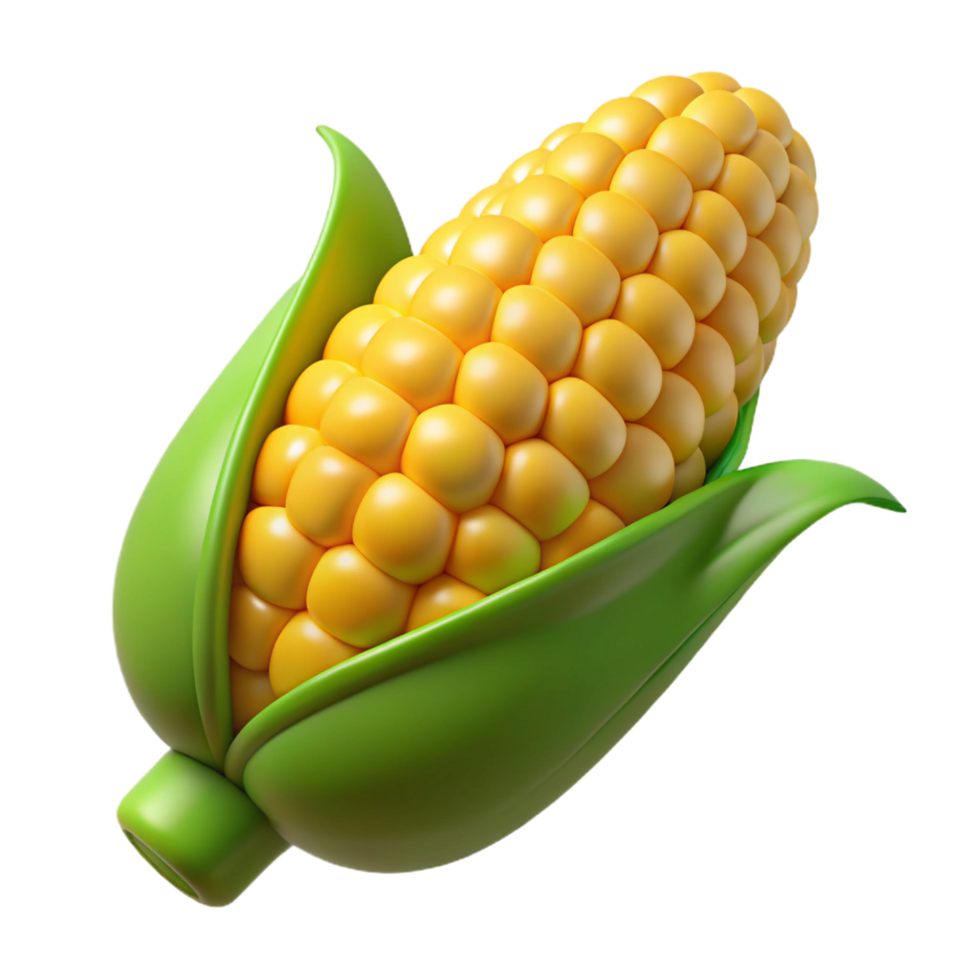 beautiful modern Ear of corn, kernels visible detailed png