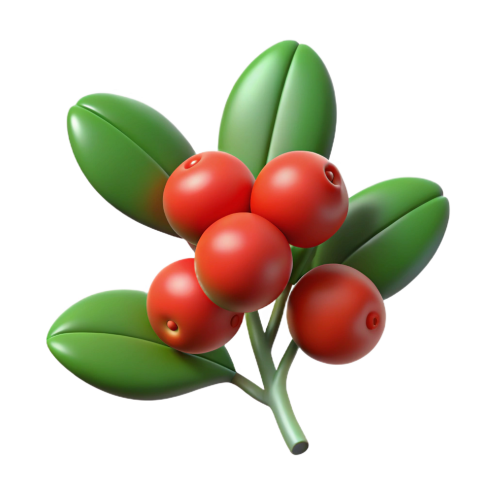 magnificent rustic Mistletoe sprig with berries high resolution png