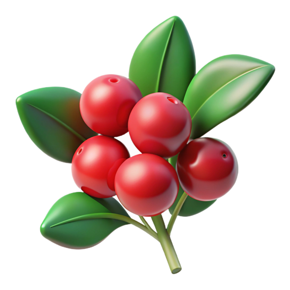 dramatic vintage Mistletoe sprig with berries high resolution png